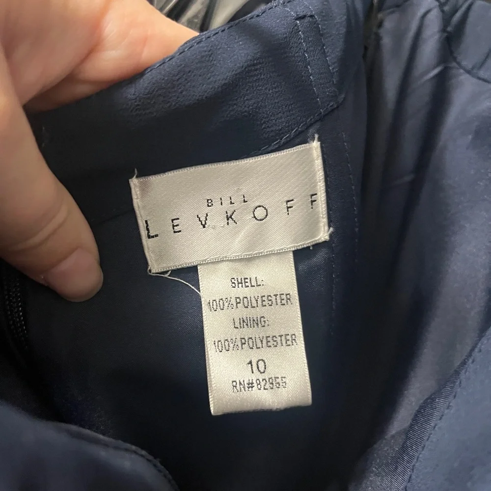 Bill Levkoff Navy Bridesmaid Dress - Picture 4 of 4